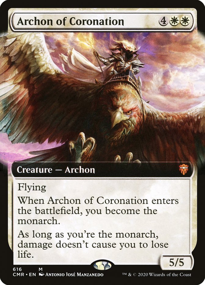 Archon of Coronation (Extended Art) [Commander Legends] (CMR 616)