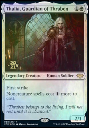 Thalia, Guardian of Thraben [Innistrad: Crimson Vow Prerelease Promos] (PVOW 38)
