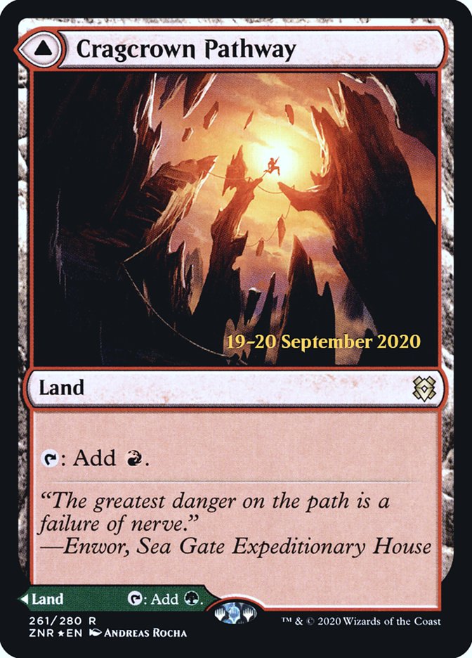 Cragcrown Pathway // Timbercrown Pathway  [Zendikar Rising Prerelease Promos] (PZNR 261S)