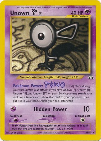 Unown [F] (48/75) [Neo Discovery]