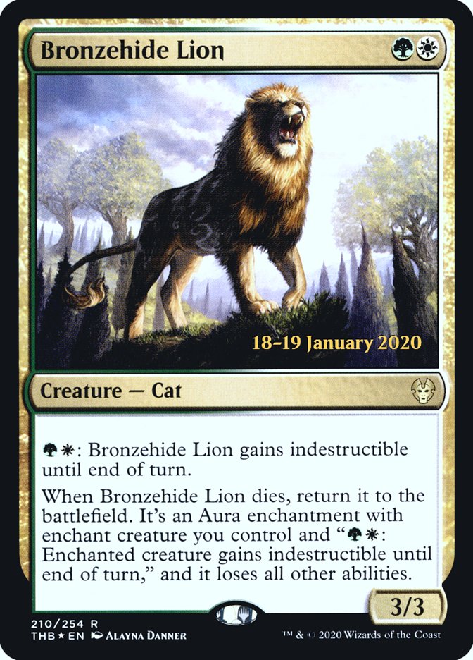 Bronzehide Lion [Theros Beyond Death Prerelease Promos] (PTHB 210S)