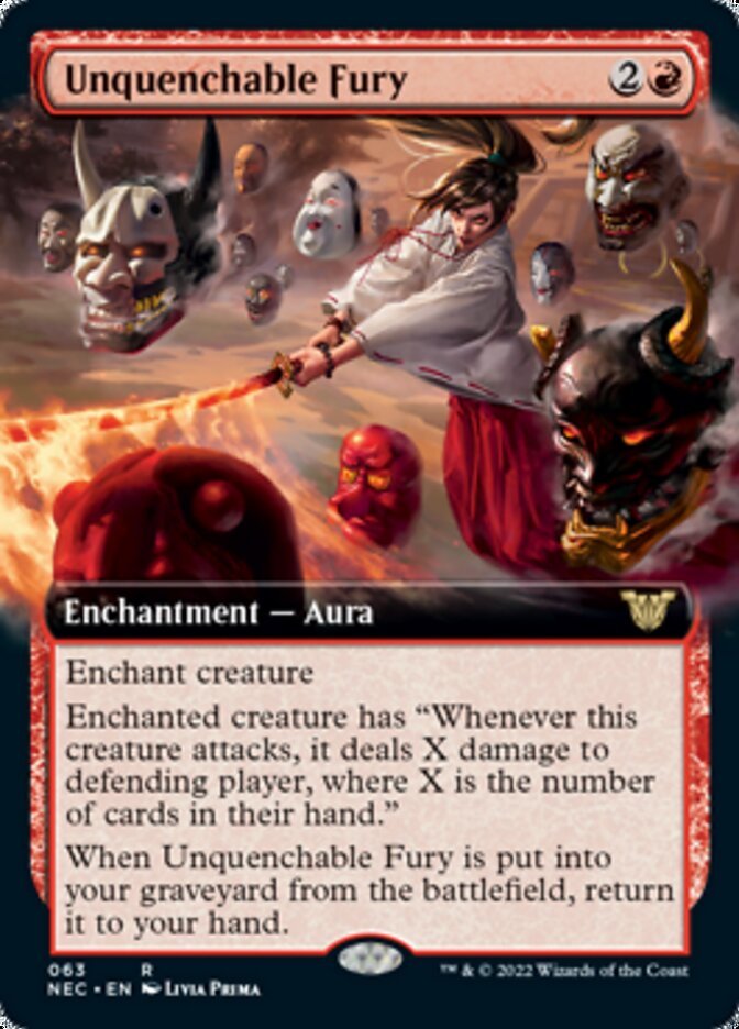 Unquenchable Fury (Extended) [Kamigawa: Neon Dynasty Commander] (NEC 63)