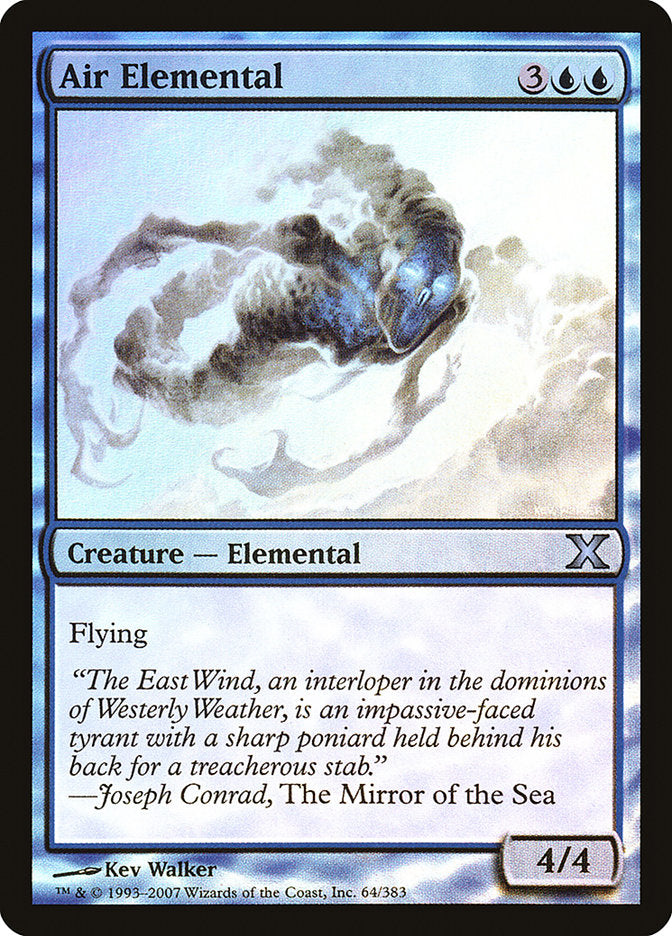 Air Elemental (Premium Foil) [Tenth Edition] (10E 64)