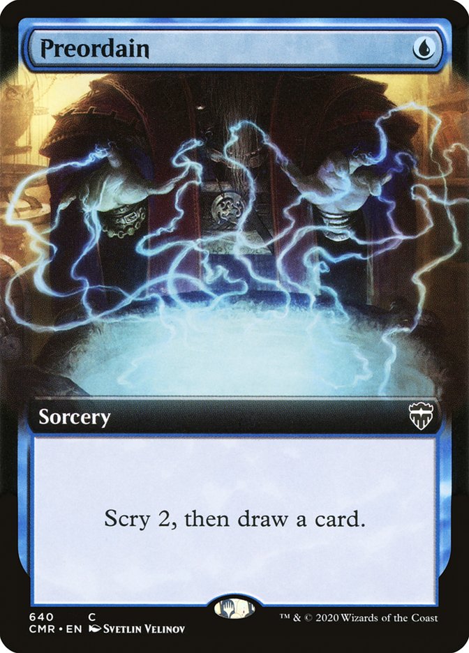 Preordain (Extended Art) [Commander Legends] (CMR 640)