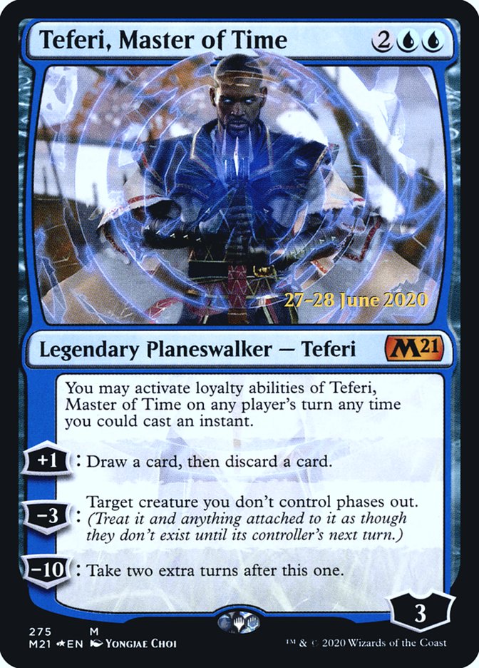 Teferi, Master of Time  [Core Set 2021 Prerelease Promos] (PM21 275S)