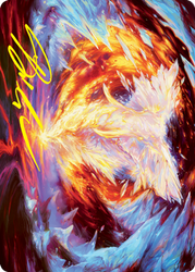 Magma Opus Art Card (Gold-Stamped Signature) [Strixhaven: School of Mages Art Series] (ASTX 32)