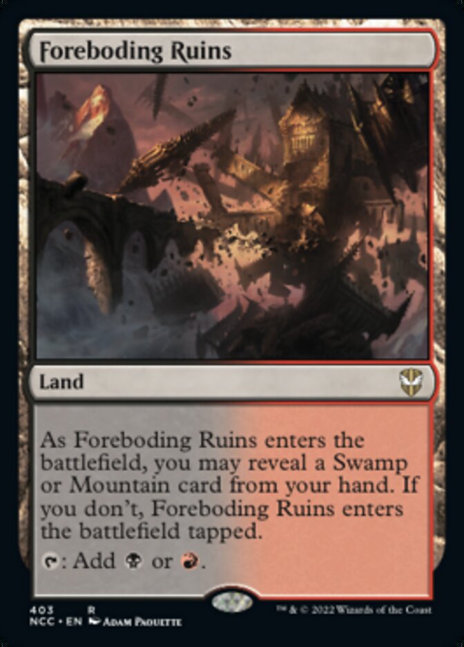 Foreboding Ruins [Streets of New Capenna Commander] (NCC 403)