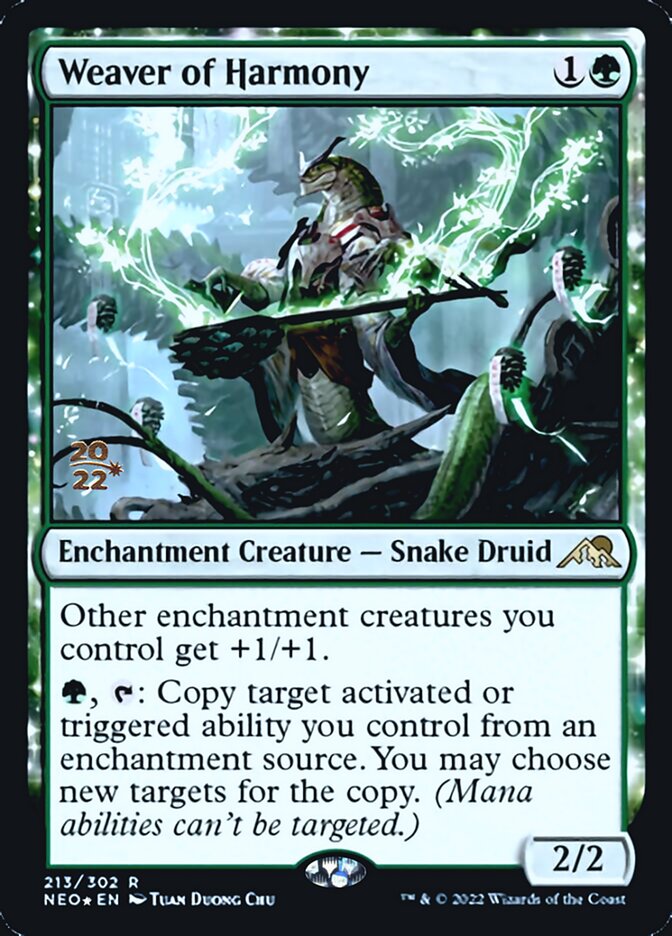 Weaver of Harmony [Kamigawa: Neon Dynasty Prerelease Promos] (PNEO 213)