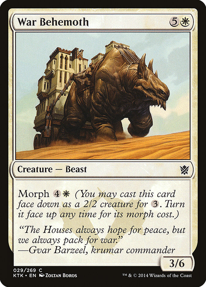 War Behemoth [Khans of Tarkir] (KTK 29)