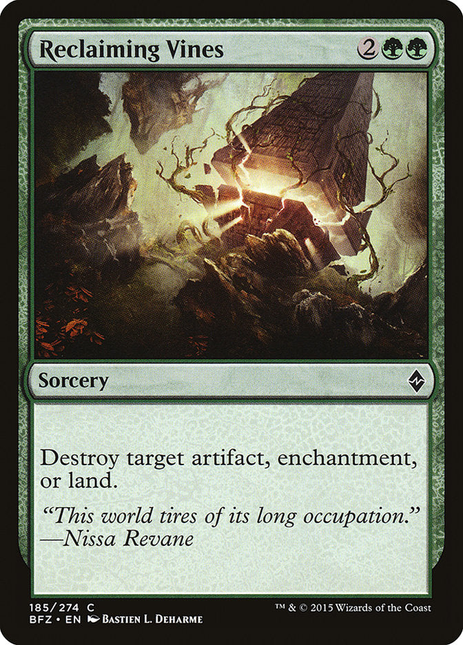 Reclaiming Vines [Battle for Zendikar] (BFZ 185)