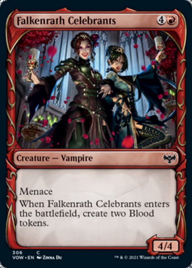 Falkenrath Celebrants (Showcase Fang Frame) [Innistrad: Crimson Vow] (VOW 306)