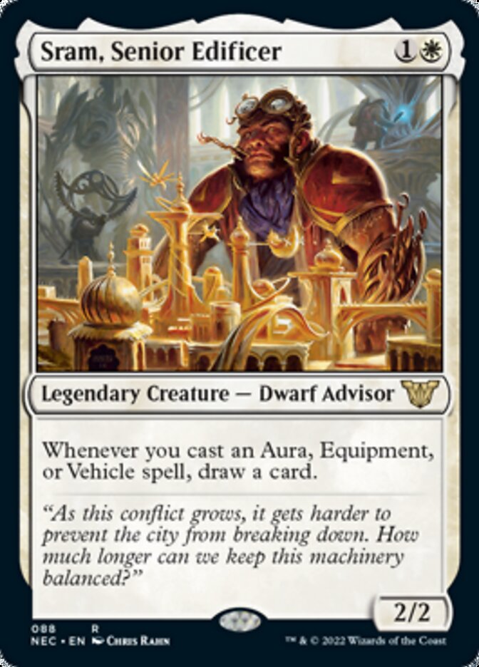 Sram, Senior Edificer [Kamigawa: Neon Dynasty Commander] (NEC 88)