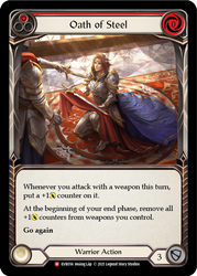 Oath of Steel (Red) [EVR056] 1st Edition Rainbow Foil