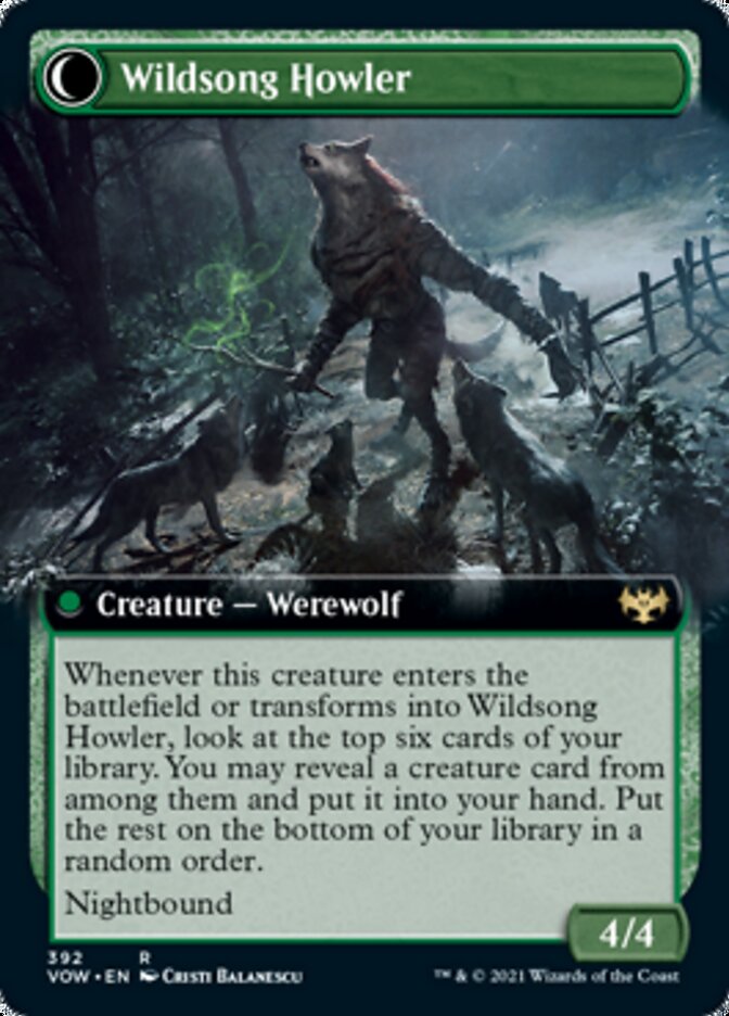 Howlpack Piper // Wildsong Howler (Extended) [Innistrad: Crimson Vow] (VOW 392)