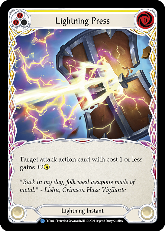 Lightning Press (Yellow) [ELE184] 1st Edition Rainbow Foil
