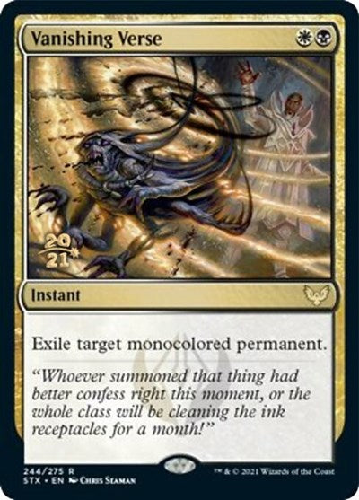 Vanishing Verse [Strixhaven: School of Mages Prerelease Promos] (PSTX 244)