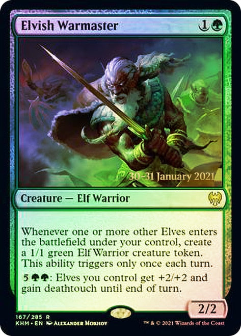Elvish Warmaster  [Kaldheim Prerelease Promos] (PKHM 167)