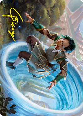 Vortex Runner Art Card (Gold-Stamped Signature) [Strixhaven: School of Mages Art Series] (ASTX 6)