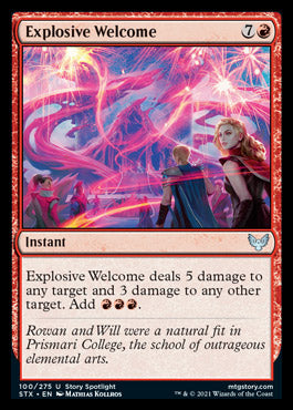 Explosive Welcome [Strixhaven: School of Mages] (STX 100)