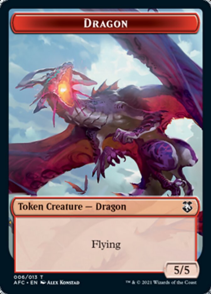 Dragon // Dragon Spirit Double-sided Token [Dungeons & Dragons: Adventures in the Forgotten Realms Commander Tokens] (TAFC 6)