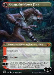 Arlinn, the Pack's Hope // Arlinn, the Moon's Fury (Borderless) [Innistrad: Midnight Hunt] (MID 279)