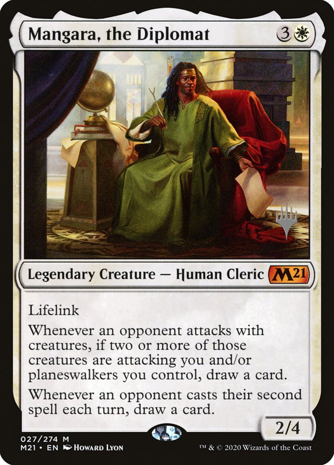 Mangara, the Diplomat (Promo Pack) [Core Set 2021 Promos] (PM21 27P)