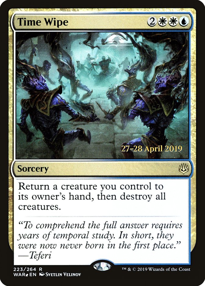 Time Wipe  [War of the Spark Prerelease Promos] (PWAR 223S)