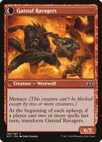 Gatstaf Arsonists // Gatstaf Ravagers [Shadows over Innistrad] (SOI 158)