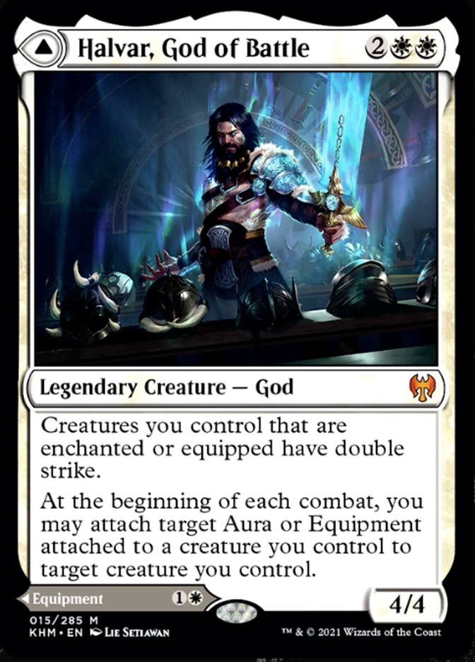Halvar, God of Battle // Sword of the Realms [Kaldheim] (KHM 15)