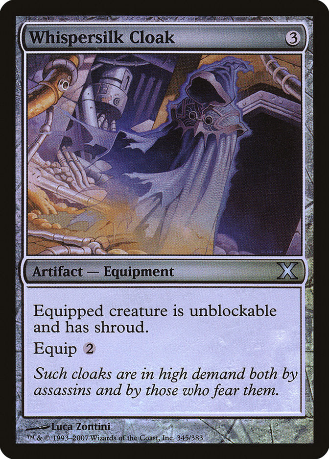 Whispersilk Cloak (Premium Foil) [Tenth Edition] (10E 345)