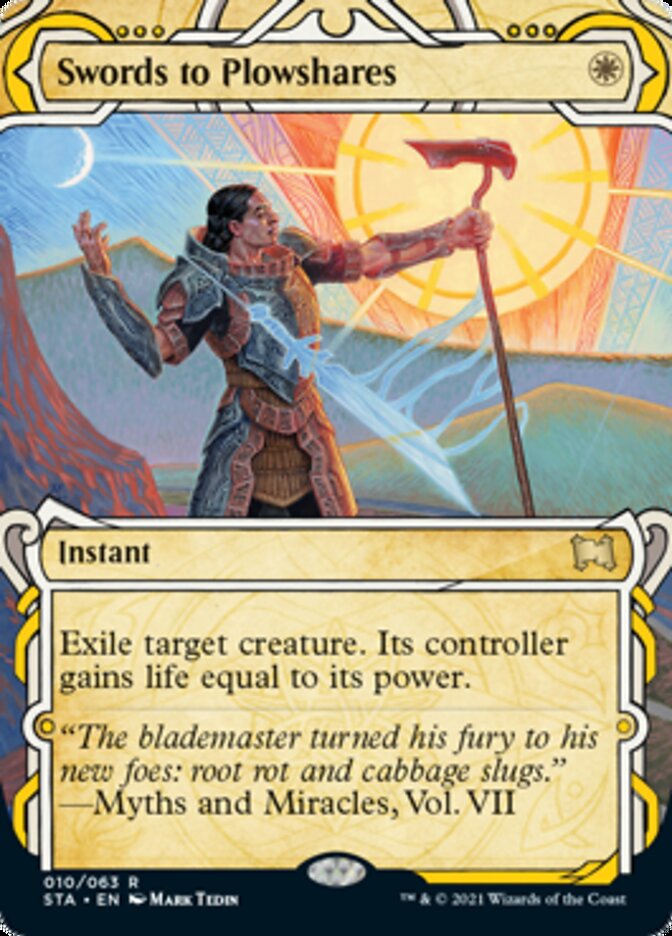 Swords to Plowshares (Etched Foil) [Strixhaven Mystical Archive] (STA 10)