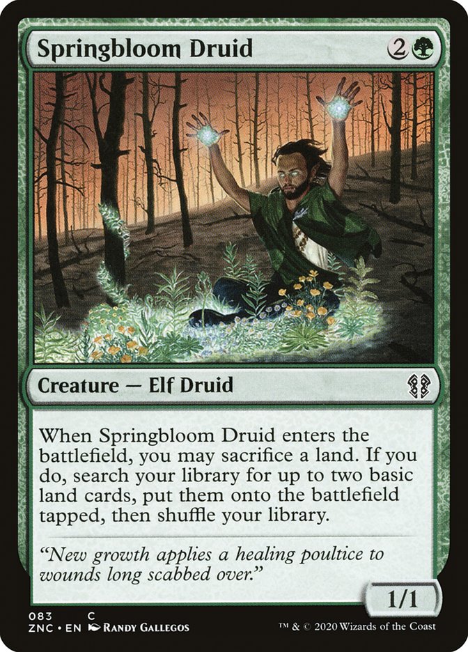 Springbloom Druid [Zendikar Rising Commander] (ZNC 83)