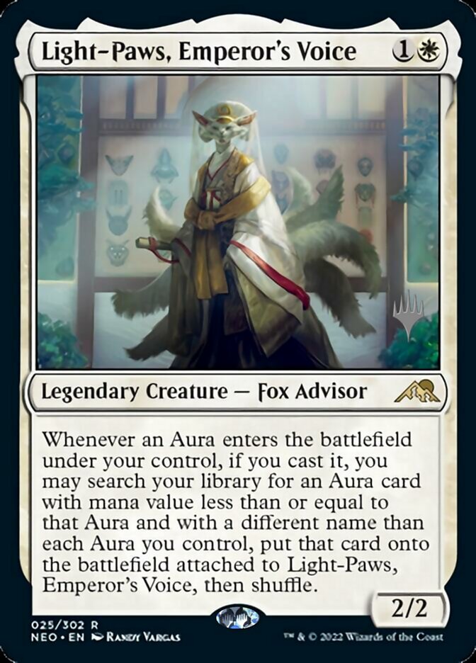 Light-Paws, Emperor's Voice (Promo Pack) [Kamigawa: Neon Dynasty Promos] (PNEO 25)