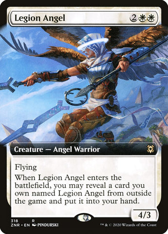 Legion Angel (Extended Art) [Zendikar Rising] (ZNR 318)