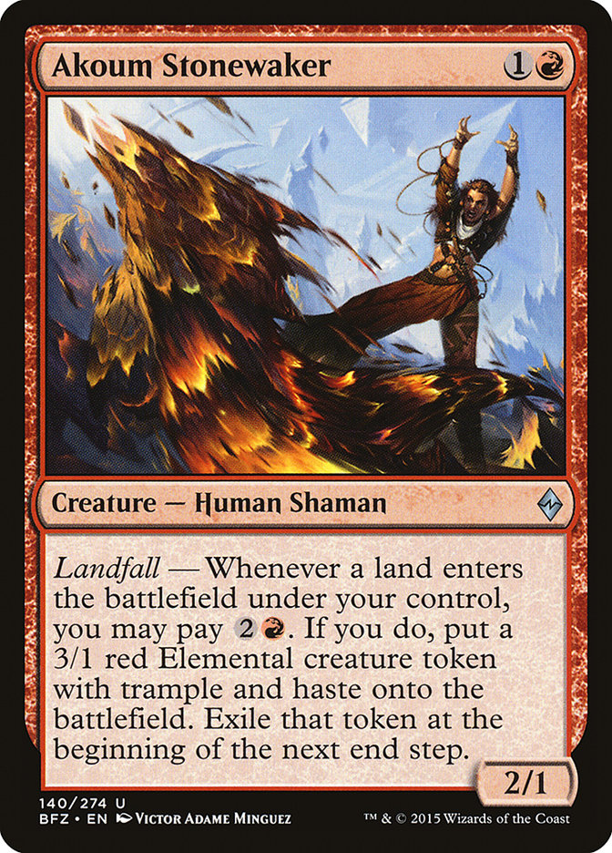 Akoum Stonewaker [Battle for Zendikar] (BFZ 140)