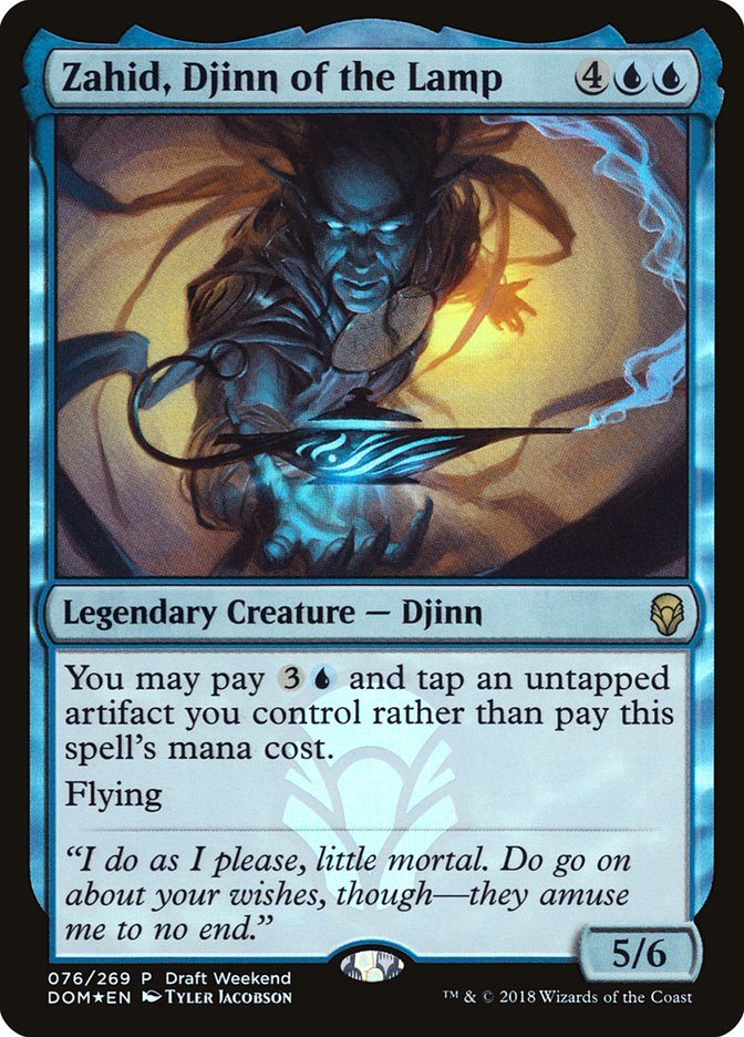 Zahid, Djinn of the Lamp (Draft Weekend) [Dominaria Promos] (PDOM 76)