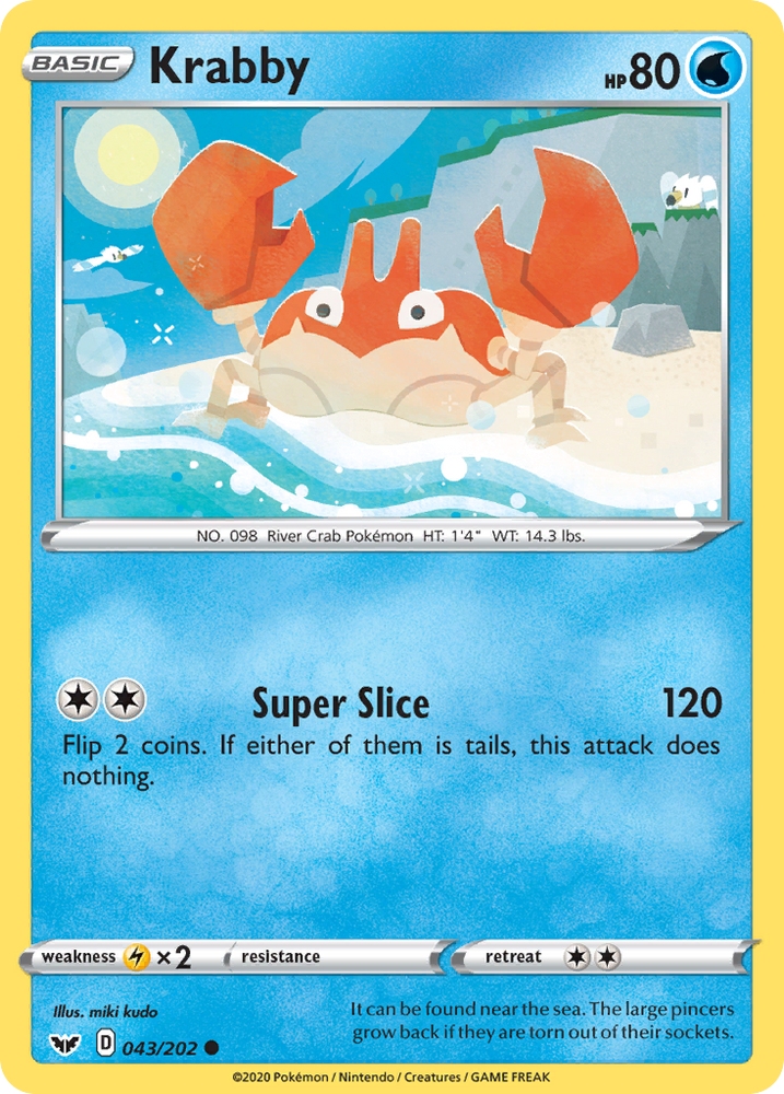 Krabby (43/202) [Sword & Shield: Base Set]