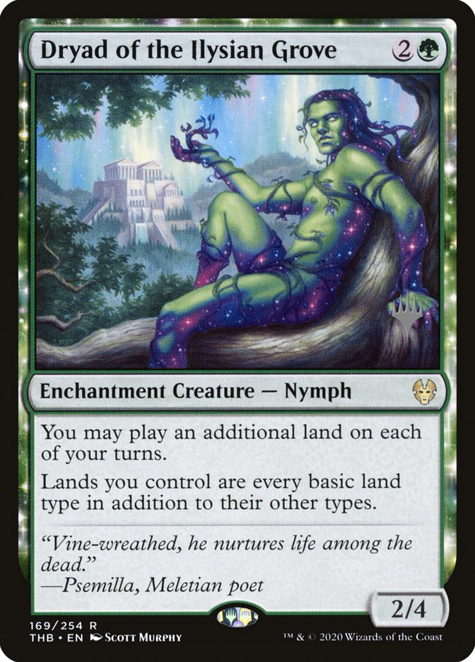 Dryad of the Ilysian Grove (Promo Pack) [Theros Beyond Death Promos] (PTHB 169P)