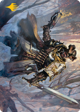 Brutal Cathar Art Card (Gold-Stamped Signature) [Innistrad: Midnight Hunt Art Series] (AMID 13)