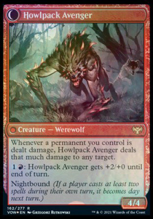 Ill-Tempered Loner // Howlpack Avenger [Innistrad: Crimson Vow Prerelease Promos] (PVOW 162)