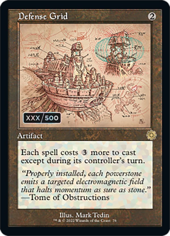 Defense Grid (Schematic) (Serial Numbered) [The Brothers' War Retro Artifacts]
