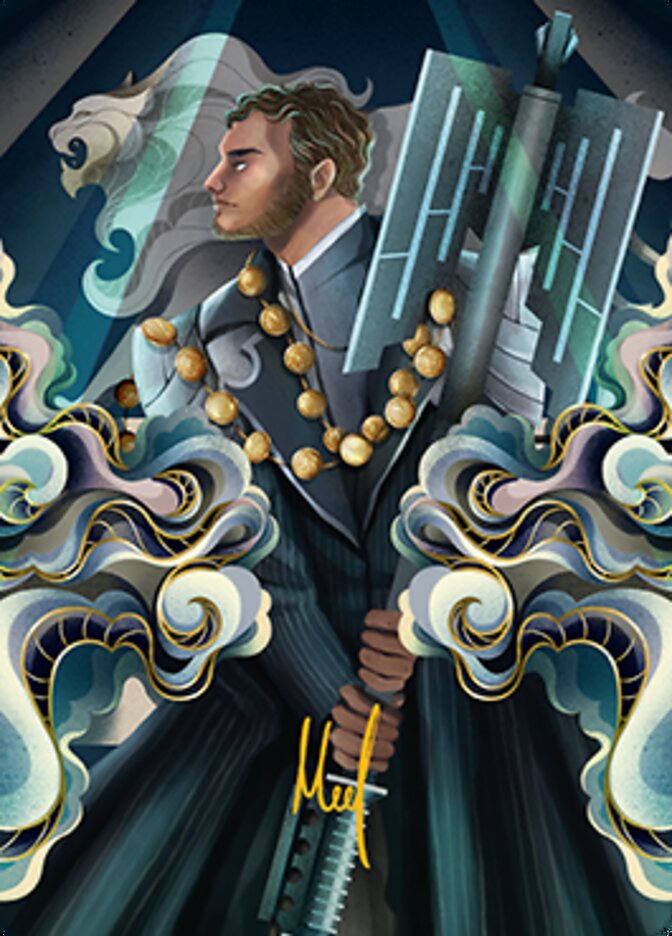 Rafiq of the Many Art Card (Gold-Stamped Signature) [Streets of New Capenna Art Series] (ASNC 81)