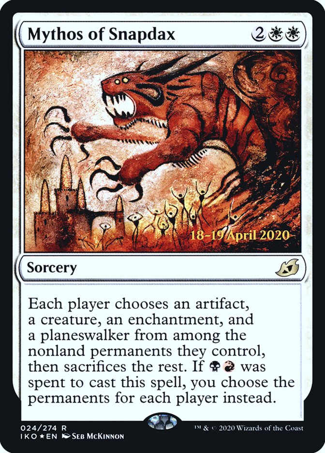 Mythos of Snapdax  [Ikoria: Lair of Behemoths Prerelease Promos] (PIKO 24S)