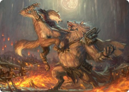 Duel for Dominance Art Card [Innistrad: Midnight Hunt Art Series] (AMID 51)