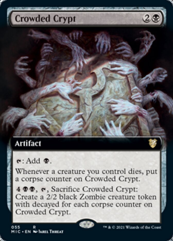 Crowded Crypt (Extended) [Innistrad: Midnight Hunt Commander] (MIC 55)