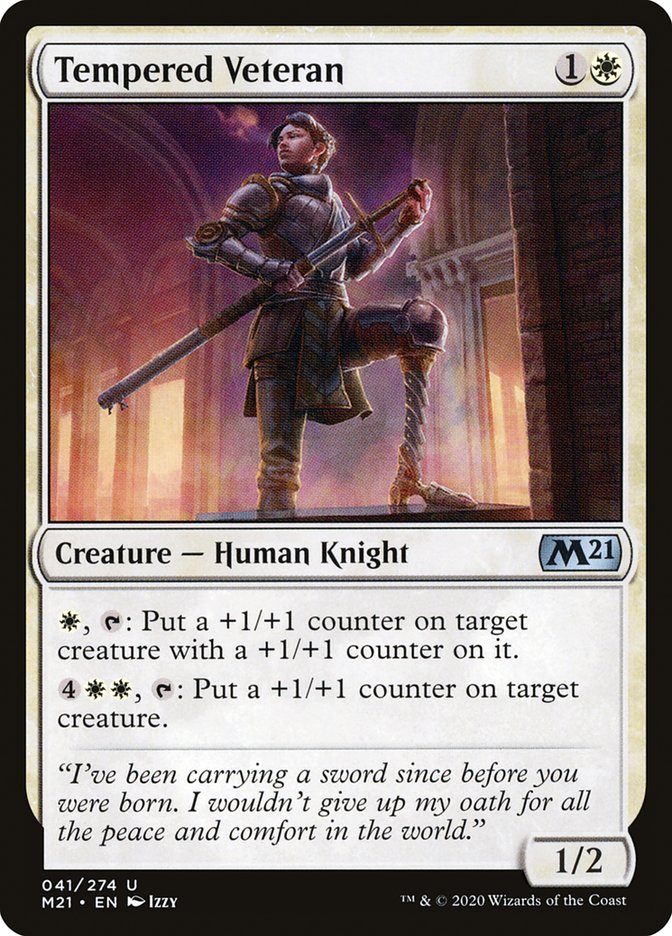 Tempered Veteran [Core Set 2021] (M21 41)