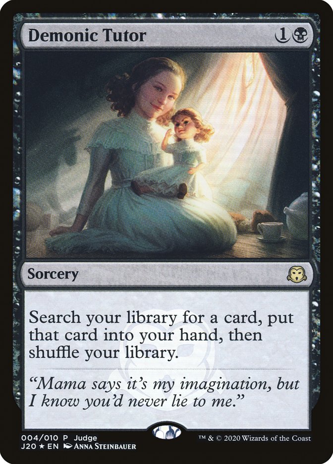 Demonic Tutor (J20) [Judge Gift Cards 2020] (J20 4)