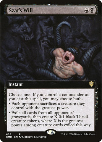 Szat's Will (Extended Art) [Commander Legends] (CMR 655)