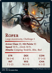 Roper Art Card (Gold-Stamped Signature) [Dungeons & Dragons: Adventures in the Forgotten Realms Art Series] (AAFR 25)