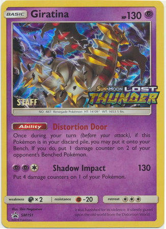 Giratina (Staff Prerelease Promo) (SM151) [Sun & Moon: Black Star Promos]